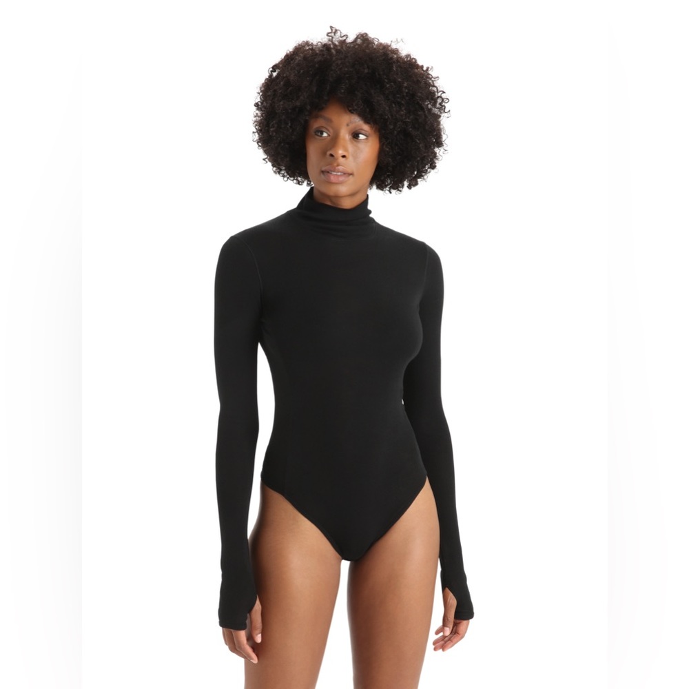 Icebreaker merino wool Women's Queens Long Sleeve High Neck Bodysuit NWT